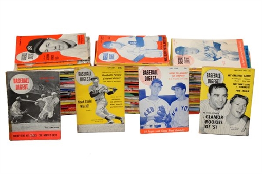 Complete Run of Baseball Digest 1942-1952 With Rare Issue #1 (104 issues)